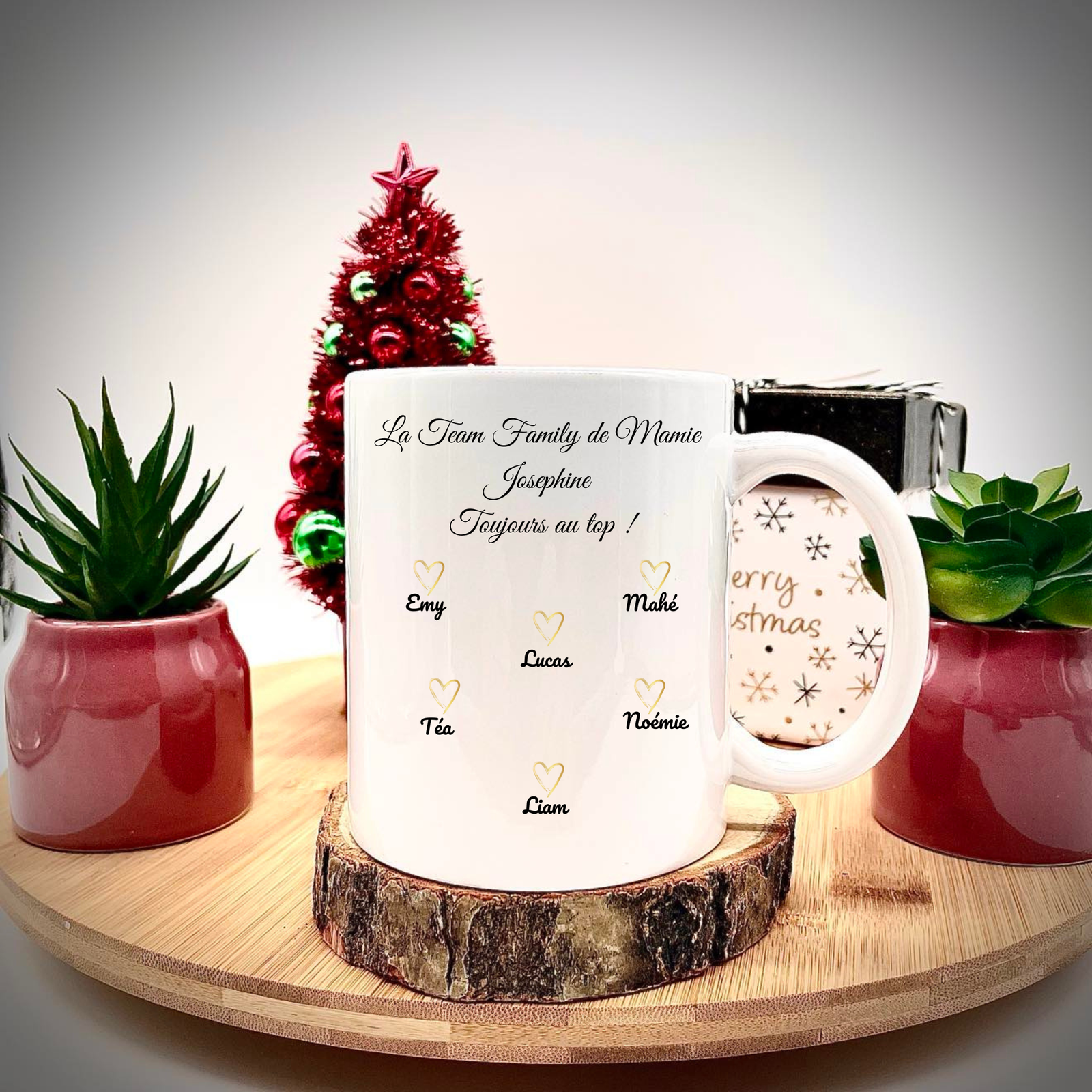 Mug Personnalisé "Papi " ou "Mamie" avec Prénoms des Petits-Enfants